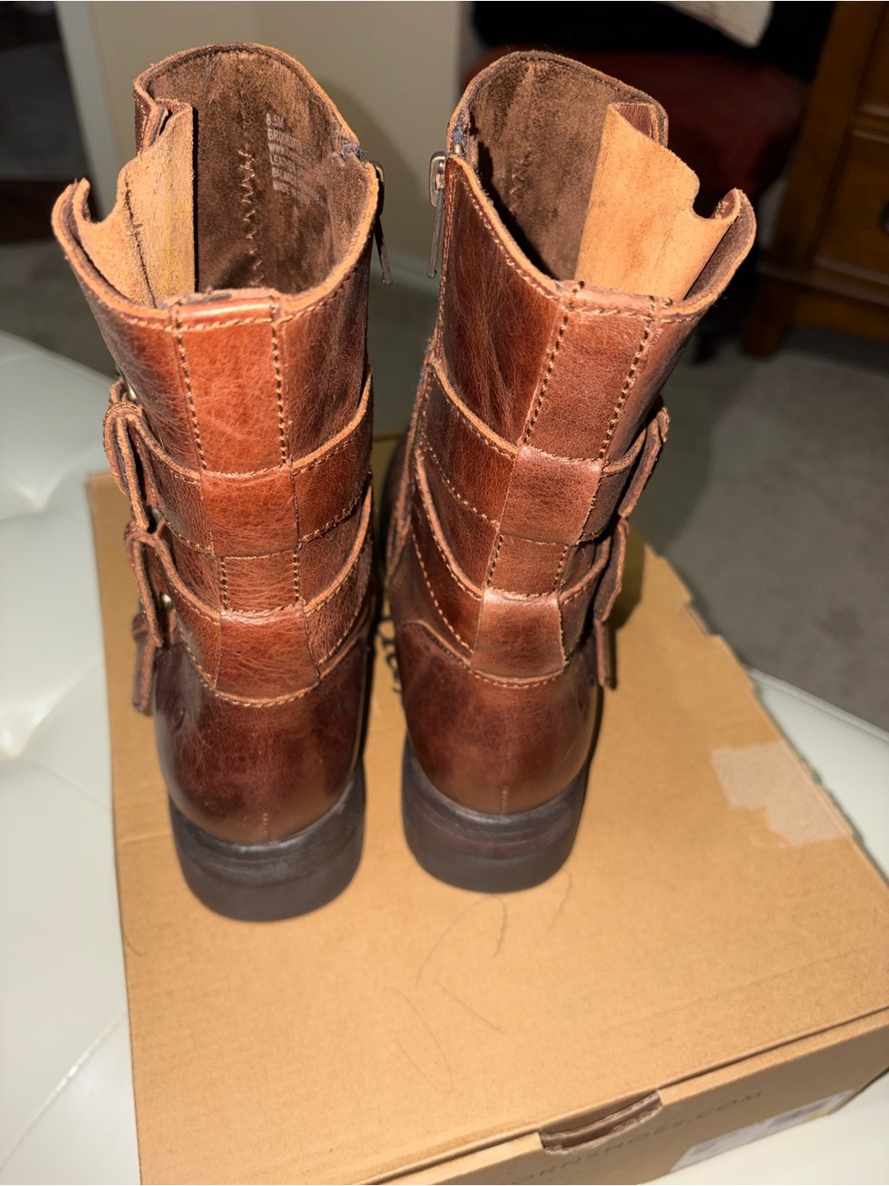Born Brown “Mayne” Boots Sz 8 1/2 Preowned - Picture 3 of 7